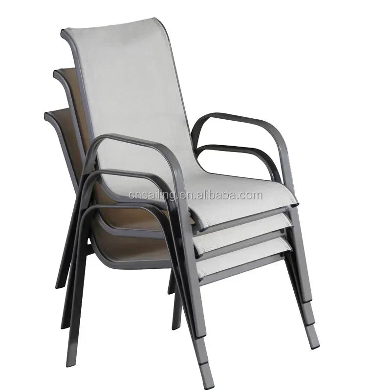 Hot Sell Cheap Steel Frame Bistro Chair Mesh Garden Chair Outdoor Patio Chairs