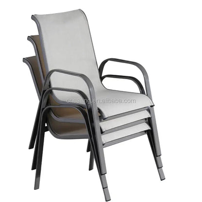 Hot Sell Cheap Steel Frame Bistro Chair Mesh Garden Chair Outdoor Patio Chairs