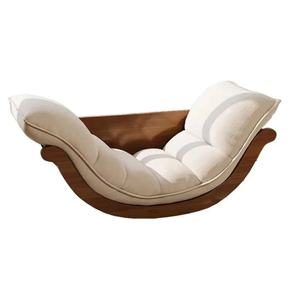 The latest design multi-functional living room rocking chair, solid wood frame leisure sofa chair, balcony bedroom recliner