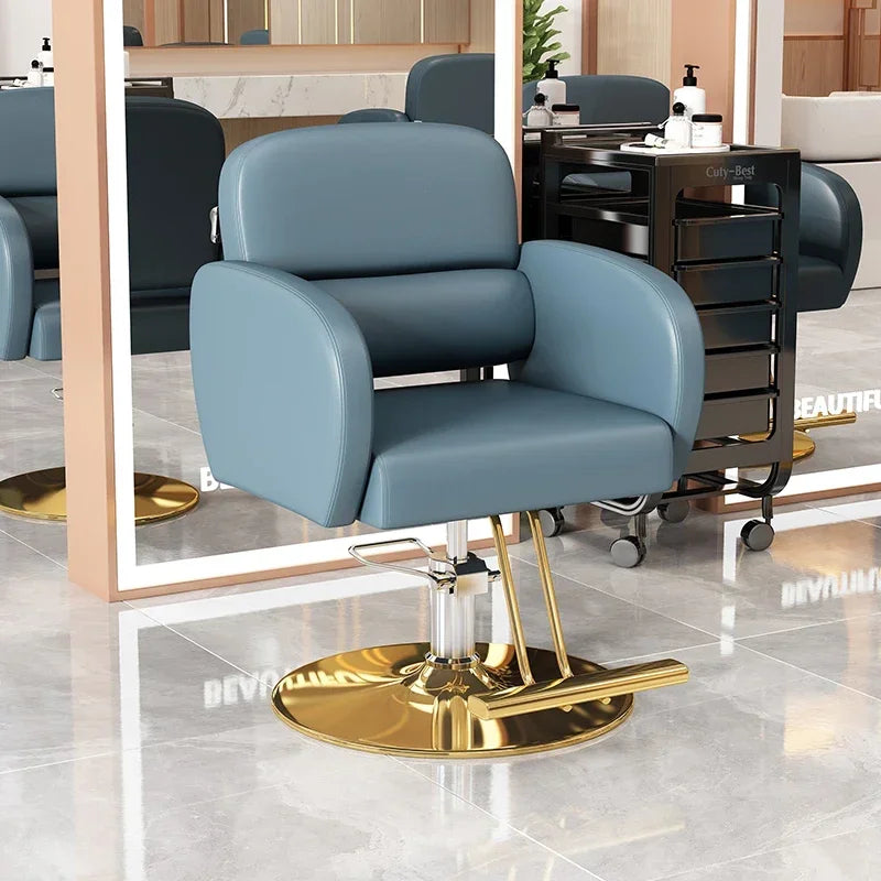 Classic Fashion Barber Chairs Simple Exquisite Trendy Premium Salon Chairs Beauty Modern Bancos Con Ruedas Salon Furniture