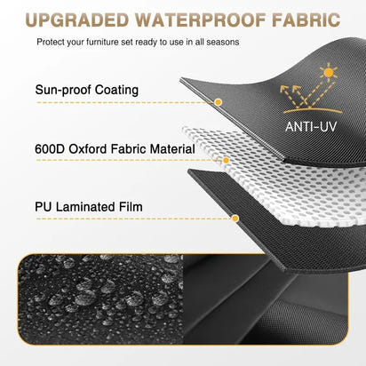 Patio Furniture Sets, 7-Piece Outdoor Patio Furniture with Thick Cushions, Wicker Outdoor Conversation Set Sectional Sofa