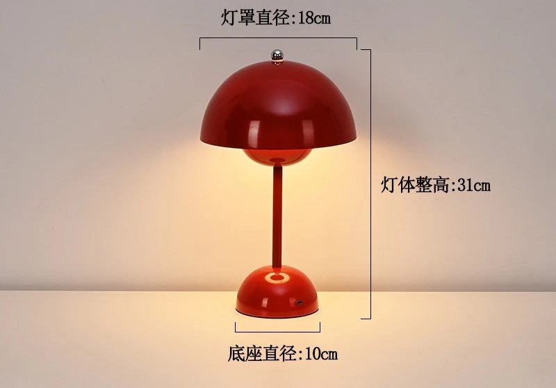 Nordic modern minimalist bedroom bedside lamp creative  flower bud cream style small table