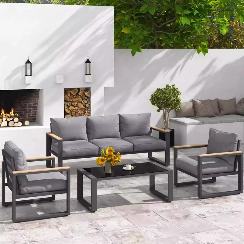 Outdoor villa, garden terrace, sofa courtyard, waterproof sunscreen sofa chair, furniture, leisure hotel B&B sofa