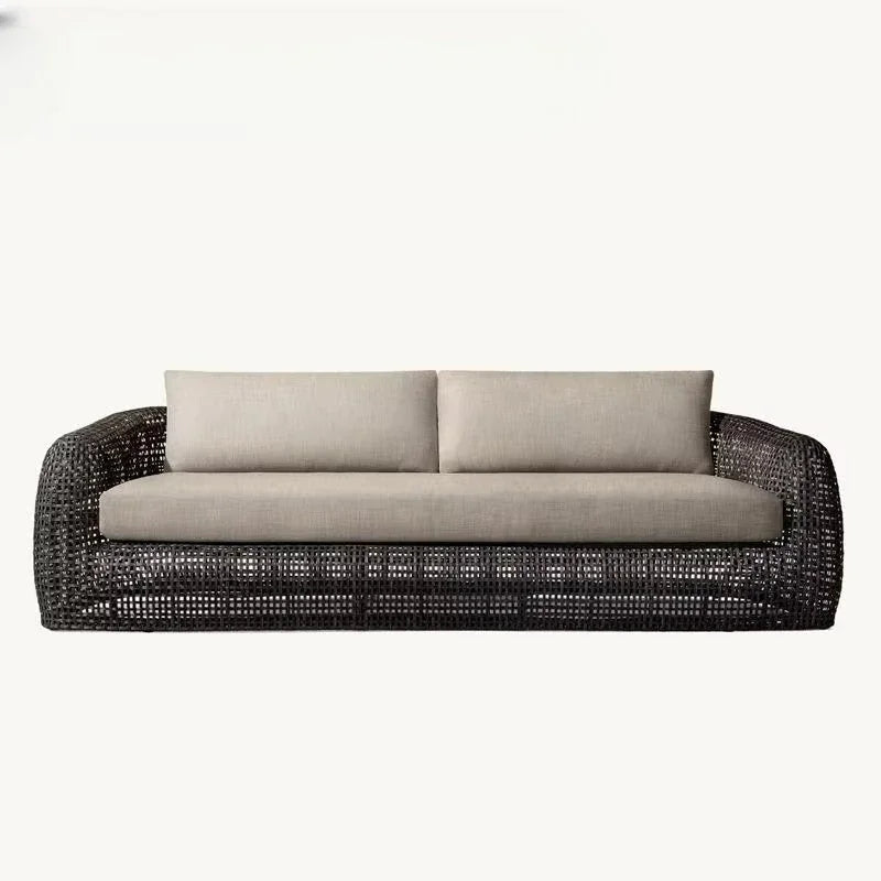 -Modern All-Weather Wicker Garden Furniture Set Aluminum Frame Patio Sofas for Hotel Leisure Use