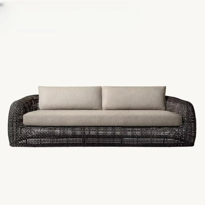 -Modern All-Weather Wicker Garden Furniture Set Aluminum Frame Patio Sofas for Hotel Leisure Use