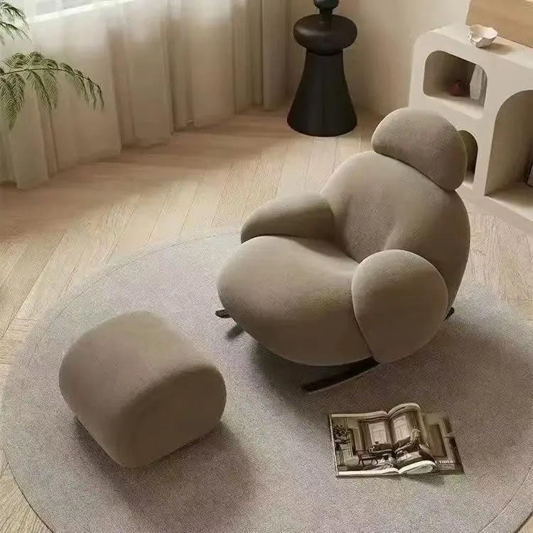 Rocking chair household balcony recliner leisure chair living room sofa chair Internet celebrity single sofa Lazy