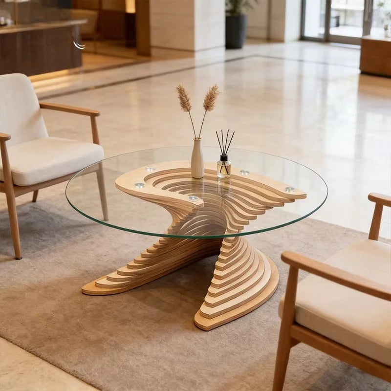 High quality latest design modern white glass coffee table