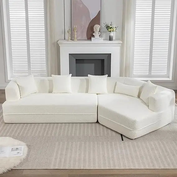 Modular Sectional Sofa in Cloud Comfy Style, Deep Seating, No Assembly Required, Living Room Furniture for Comfortable Relaxatio