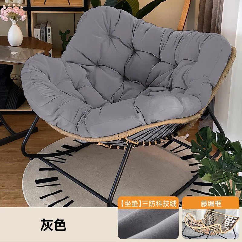 Outdoor Rocking Chair Adult Lazy Sofa Bird Nest Shaped Living Room Balcony Nap Small Apartment Rattan Woven Adul Rocking Chair