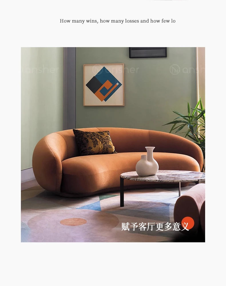 Cashew sofa Nordic light luxury modern simple living room fabric sofa combination straight row sofa