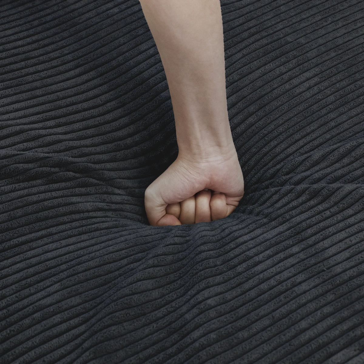 Sdorens 141.73'' L Shape Sectional Sofa Corduroy Fabric Couches Oversized 3 Seater Couch with 1 Ottomans for Living Room Set