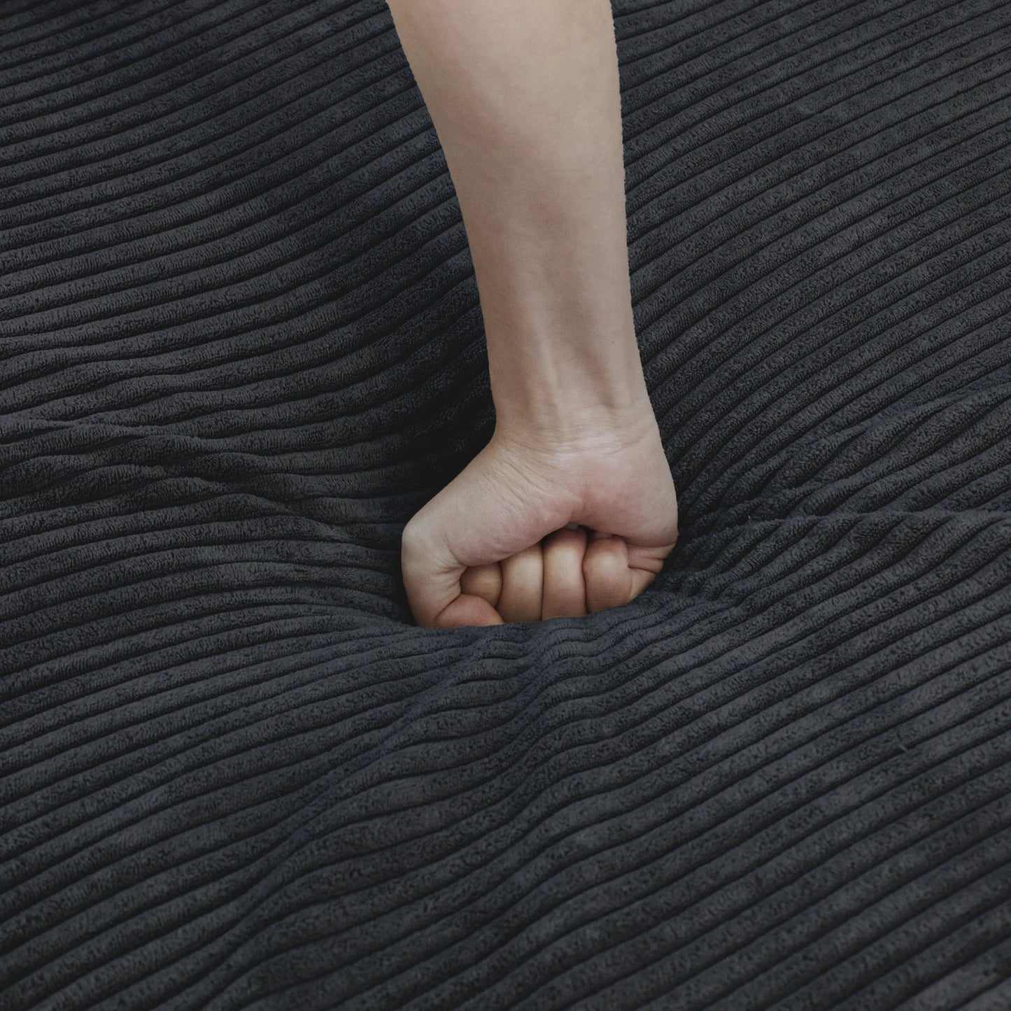 Sdorens 141.73'' L Shape Sectional Sofa Corduroy Fabric Couches Oversized 3 Seater Couch with 1 Ottomans for Living Room Set