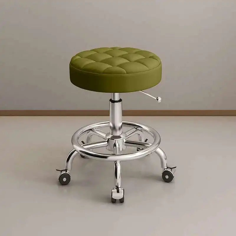 Aesthetic Hairdressing Chair Backrest Simple Rolling Rotating Barber Chair Portable Mocho Cadeira Barber Equipment MQ50BC