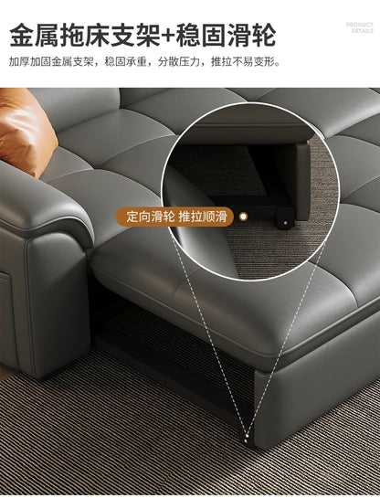 Designer Leather Sofa Living Room Ajustable Lounge Foldable Sofa Reclinable Modular Minimalist Woonkamer Banken Lounge Furniture
