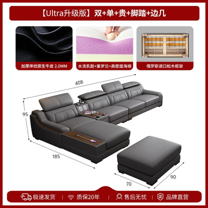 Genuine Leather Modern Sofas Luxury Recliner Comfortable Relax Armchairs Sofas Bedrooms Lazy Sillas Para Sala De Estar Furniture