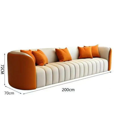 Canapé de luxe léger, petit appartement, salon, zone d'assise, réunion, invités, canapé à rangée droite