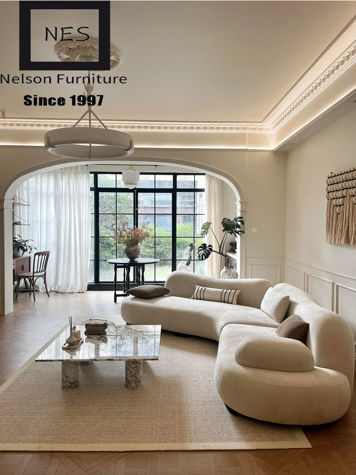 Aesthetics Designer Sofa Unusual Light Luxury Adult Trendy Room Decor Sofas Curved Lounge Comfortable Muebles Home Furniture