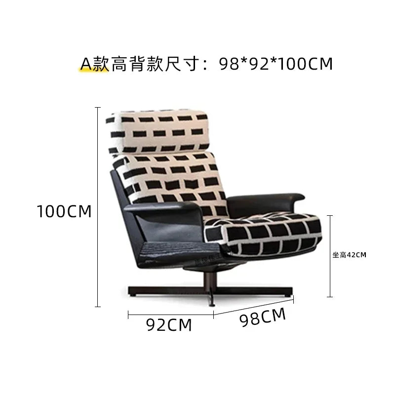 Single sofa rotating sofa chair recliner living room bedroom leisure reading chair