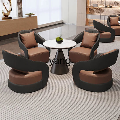 YJQ Business Negotiation Table and Chair Set for Sales Office, Hotel Lobby Reception, Guest Reception, and Rest Area Sofa