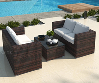 Outdoor sofa combination courtyard outdoor living room rattan art leisure terrace High Quality