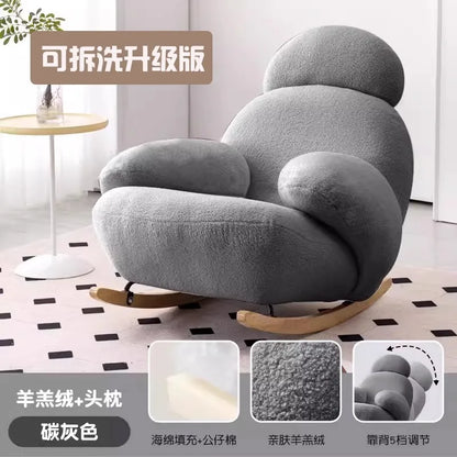 elegant creativity armchair Luxury Design modern comfortable Adult rocking chair balcony fashion mecedora adulto home furniture