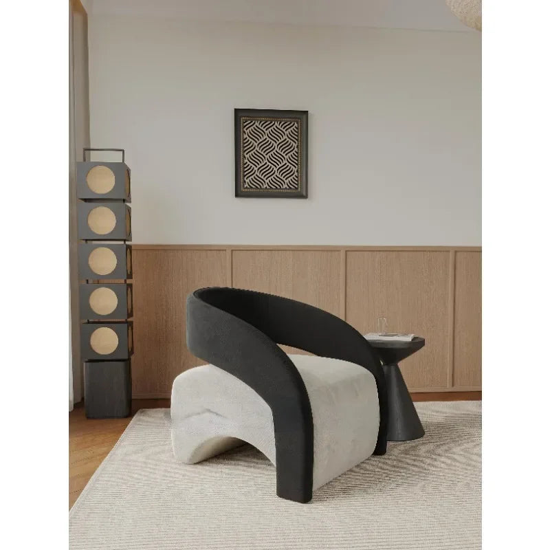 Best-selling Single Chair Living Room Single Sofa Leisure Chair Light Luxury Curved Balcony Chair Small Apartment