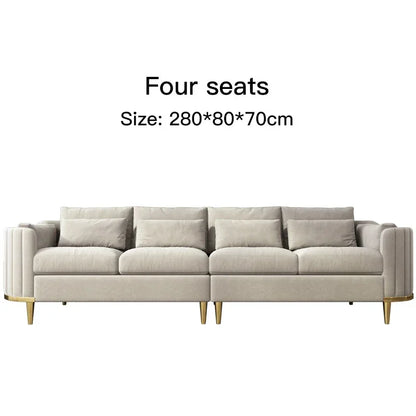 Nordic Reading Household Sectional Fabric 3 Seat Sofa Upholstered Armchair Custom Color Living Room Fauteuil Home Furniture