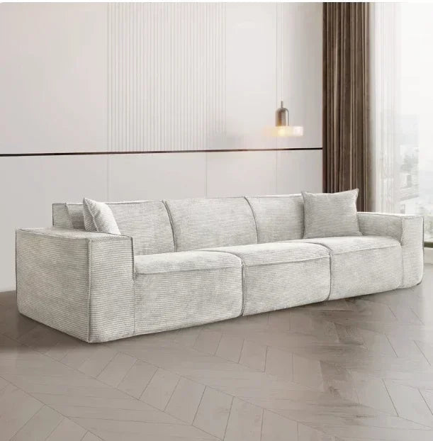 Italian minimalist vacuum sponge compression sofa modern simple corduroy small apartment living room tofu block sofa furniture