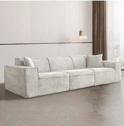 Italian minimalist vacuum sponge compression sofa modern simple corduroy small apartment living room tofu block sofa furniture