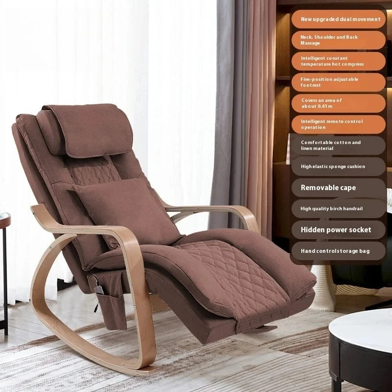 Newly Upgraded Multifunctional Massage Chair with Roller Heating and Vibration Full Body Massage Lounge Chair Recliner Chair