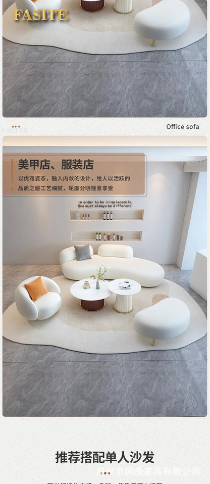 Premium flooring, living room sofa, Nordic velvet, Italian minimalism, lounge sofa, curved fabric, wooden sofa