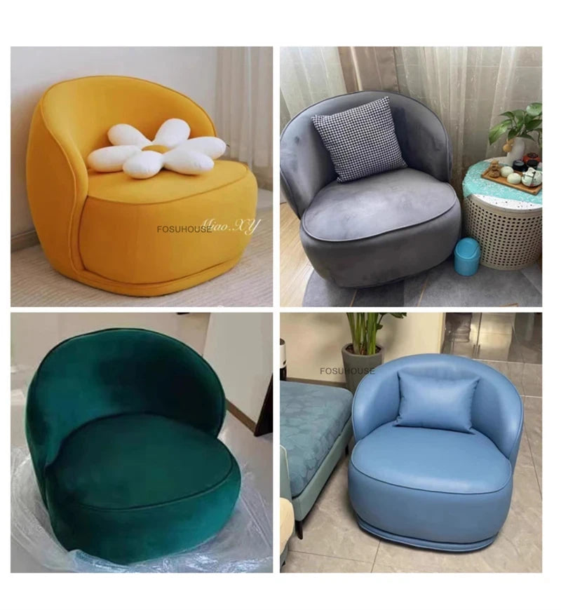 Creative Velvet Living Room Chairs Italian Living Room Furniture Hotel Cafe Leisure Designer Armchair Home Backrest Dining Chair
