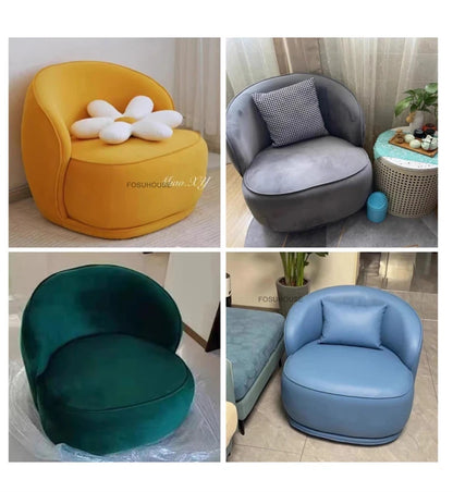 Creative Velvet Living Room Chairs Italian Living Room Furniture Hotel Cafe Leisure Designer Armchair Home Backrest Dining Chair