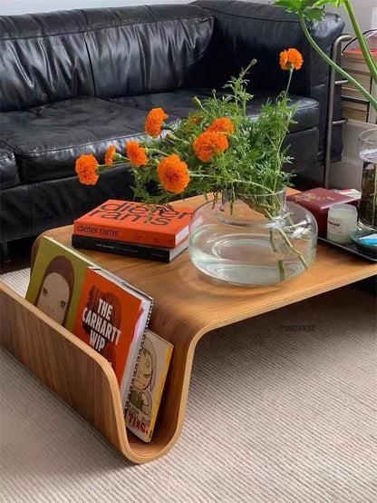 Japanese Minimalist Side Table Solid Wood Living Room Coffee Tables Personality Corner Tables Light Luxury Home Furniture M