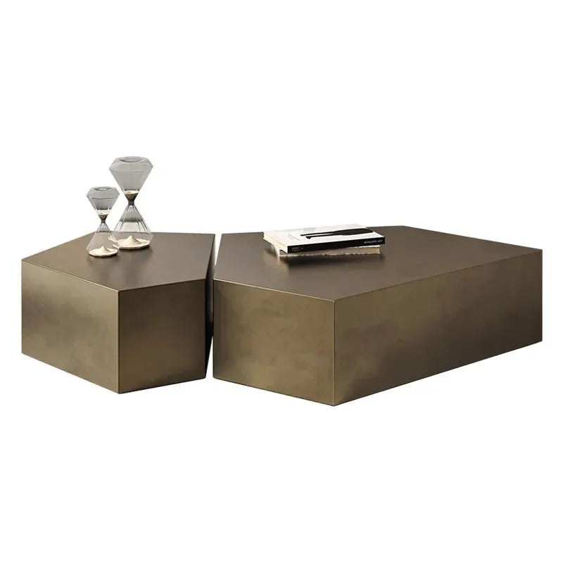 Nordic Stainless Steel Coffee Tables for Living Room Furniture Sofa Side Table Household Small Apartment Designer Coffee Table