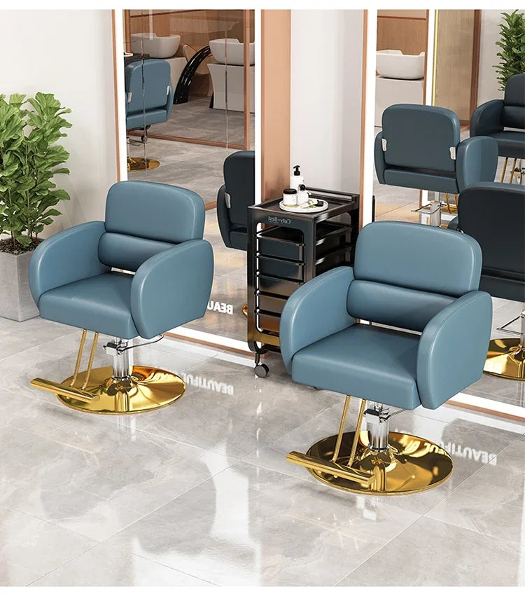 Classic Fashion Barber Chairs Simple Exquisite Trendy Premium Salon Chairs Beauty Modern Bancos Con Ruedas Salon Furniture
