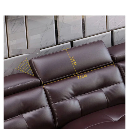 Contemporary Genuine Leather Sectional Sofa Sets Luxury Living Room Furniture for Home and Hotel Modern Design
