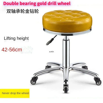 Beauty Stool,Hair Salon,Rotating Lift,Hair Salon Chair,Pulley,Nail Art, Hair Cutting, Round Stool, Exclusively for Beauty Salons