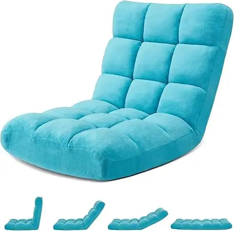 Adjustable Cushioned Gaming Floor Chair with Breathable Cotton and Skin-Friendly Velvet for Comfortable Lazy Sofa Seating