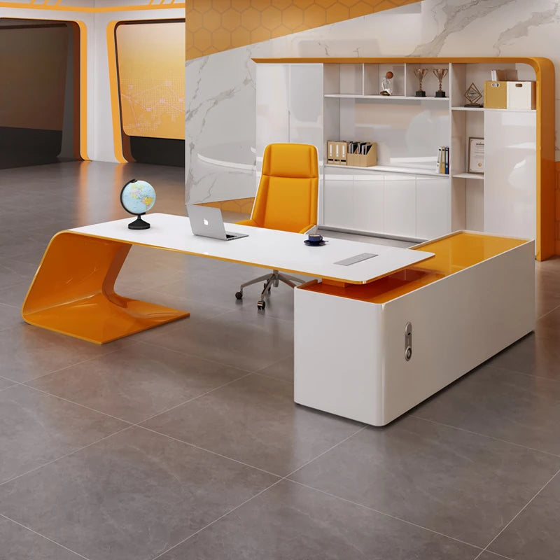 Big Wooden Executive Office Desk White Storage Standing Cheap Executive Office Desk Luxury Corner Tisch Small Spaces Furniture