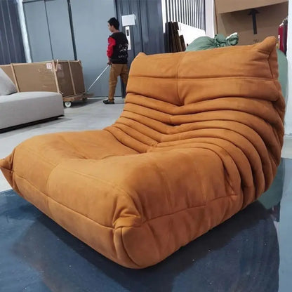Lazy sofa, togo caterpillar sofa, light luxury, simple Internet celebrity creative chair, suede freehand space recliner