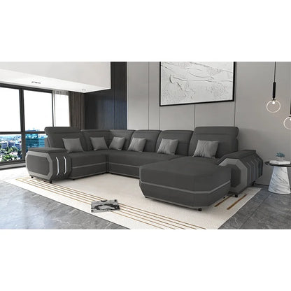 Modern Style Office Genuine Leather Sofa Set Furniture Living Room