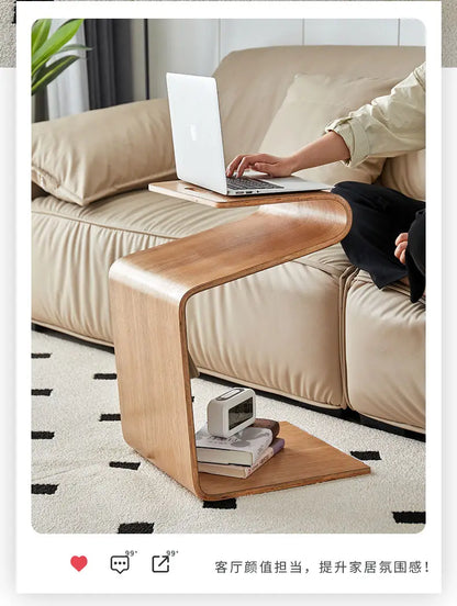 New N-Shaped Coffee Table: Nordic Creative Solid Wood Living Room Sofa Side Table, Bedroom Corner Table & Balcony Coffee Table