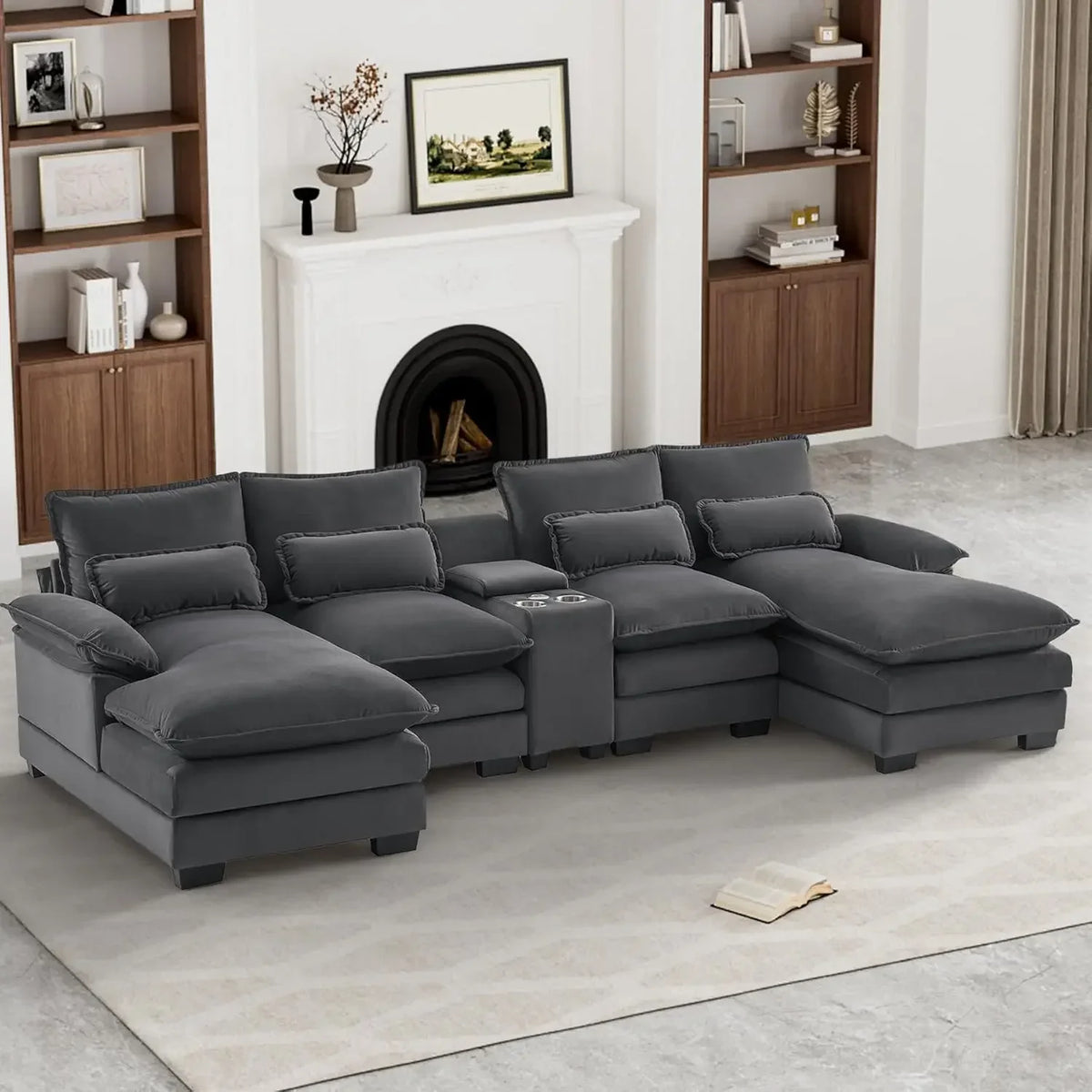 Sectional Sofa Cloud Couch for Living Room, 123