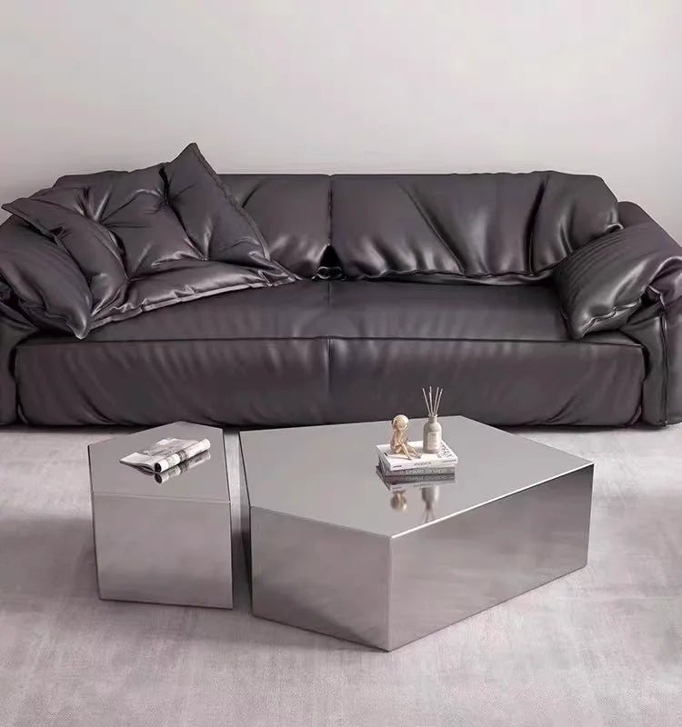 Stainless Steel Living Room Side Table Tea Table European Style Light luxury Household Use Alien Decoration Tea Table Side Table