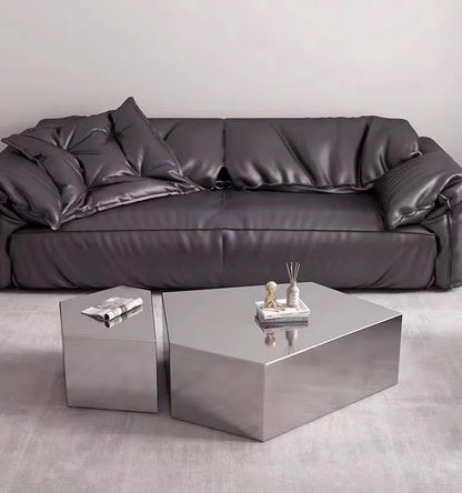 Stainless Steel Living Room Side Table Tea Table European Style Light luxury Household Use Alien Decoration Tea Table Side Table