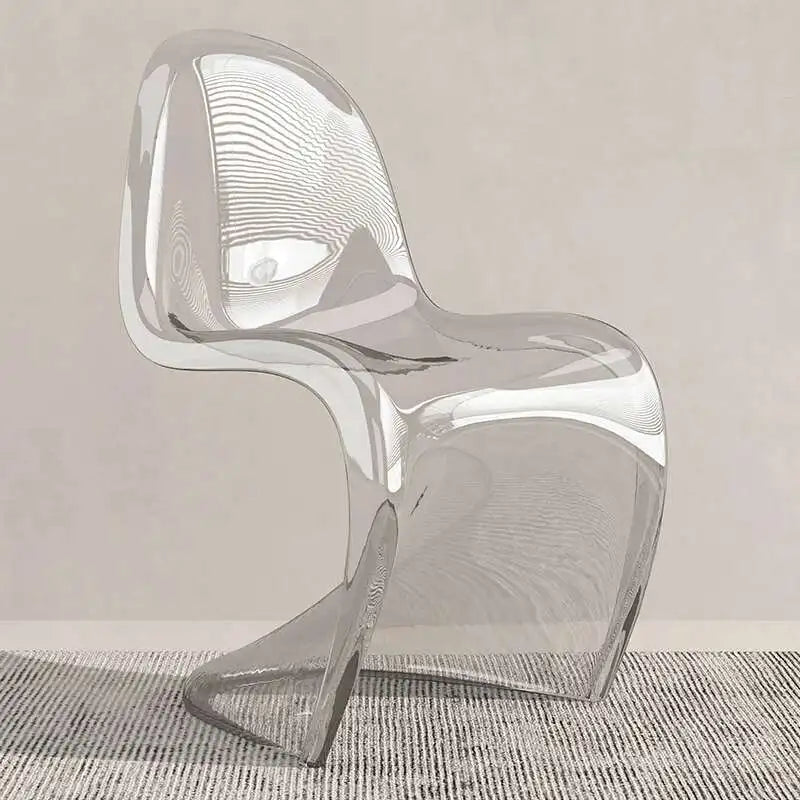 Nordic Plastic Dining Chairs Transparent Lazy Designer Ergonomic Dining Chairs Accent Desk Minimalist Muebles Acrylic Furniture