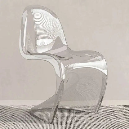 Nordic Plastic Dining Chairs Transparent Lazy Designer Ergonomic Dining Chairs Accent Desk Minimalist Muebles Acrylic Furniture