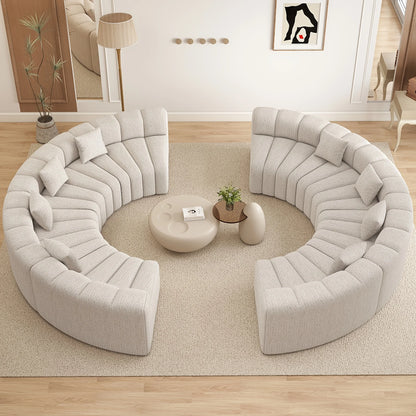Luxury Modular Sectional Sofa with Chaise - Foam Cushioning, Sectional Cloud Sofa & Symmetrical, Assembly for Modern Living Room