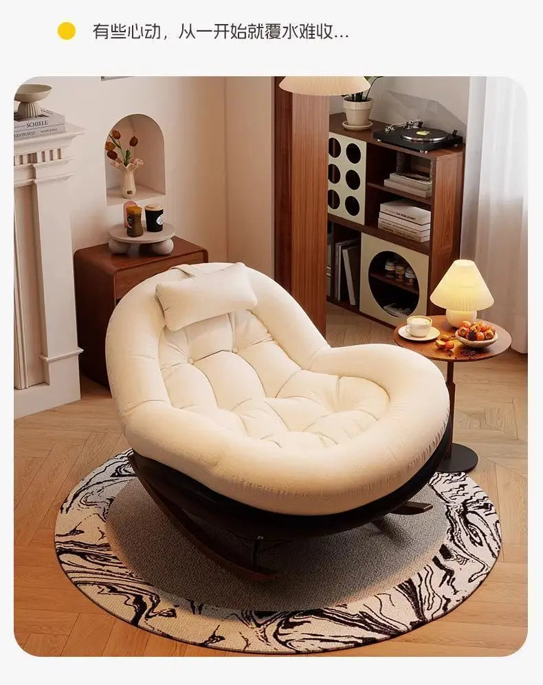 New Beanbag Chair Single Rocking Chair for Living Room Balcony Comfortable Upholstered Recliner
